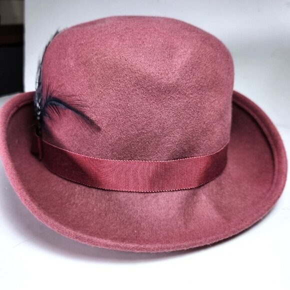Vintage Fedora Geo. W. Bollman & Co. Inc. Doeskin Felt 100% Wool Hat Made in USA - Picture 4 of 9